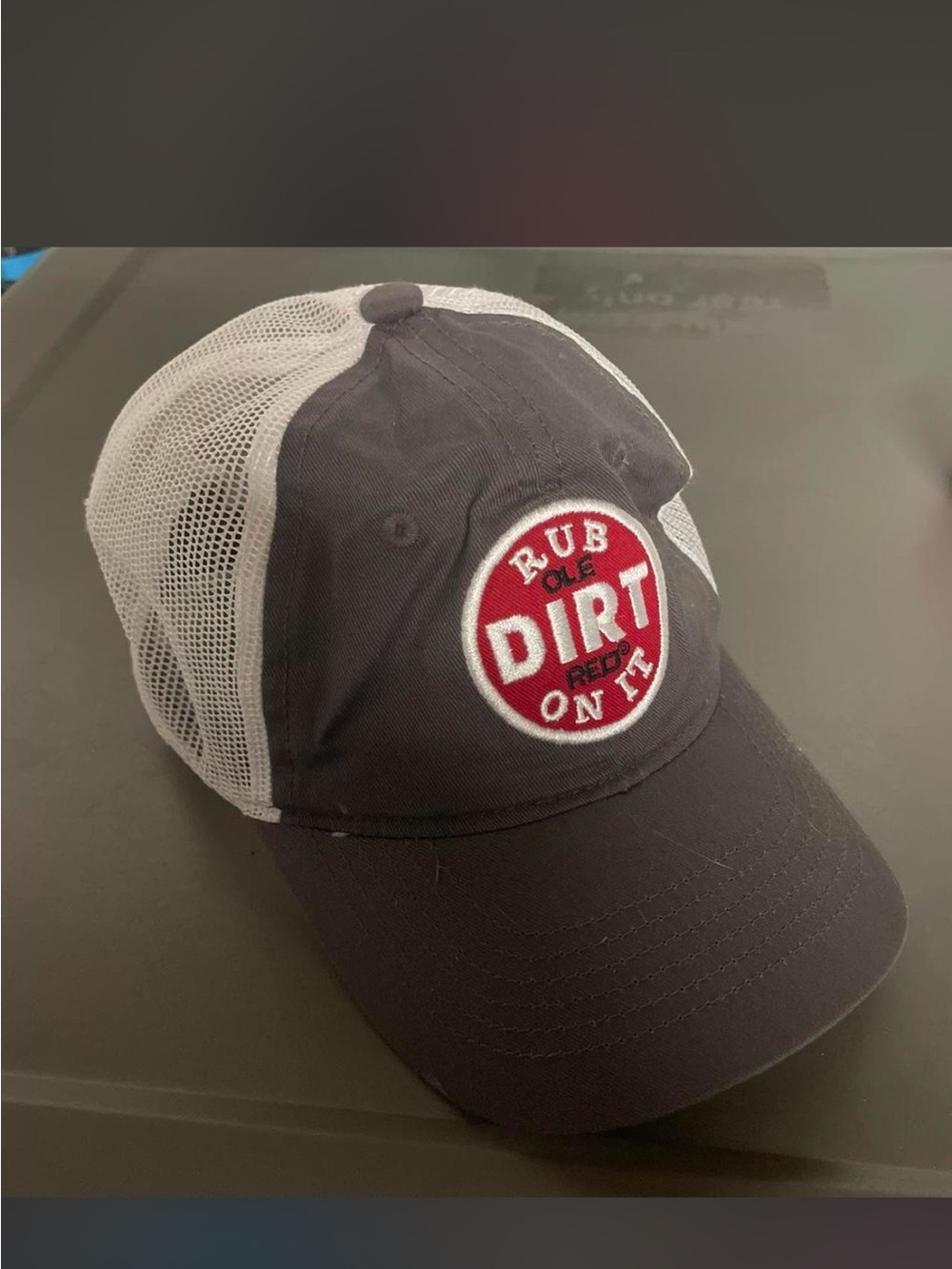 Brown  and White Mesh Trucker Hat with Red! Gift from GRAND OLE OPRY